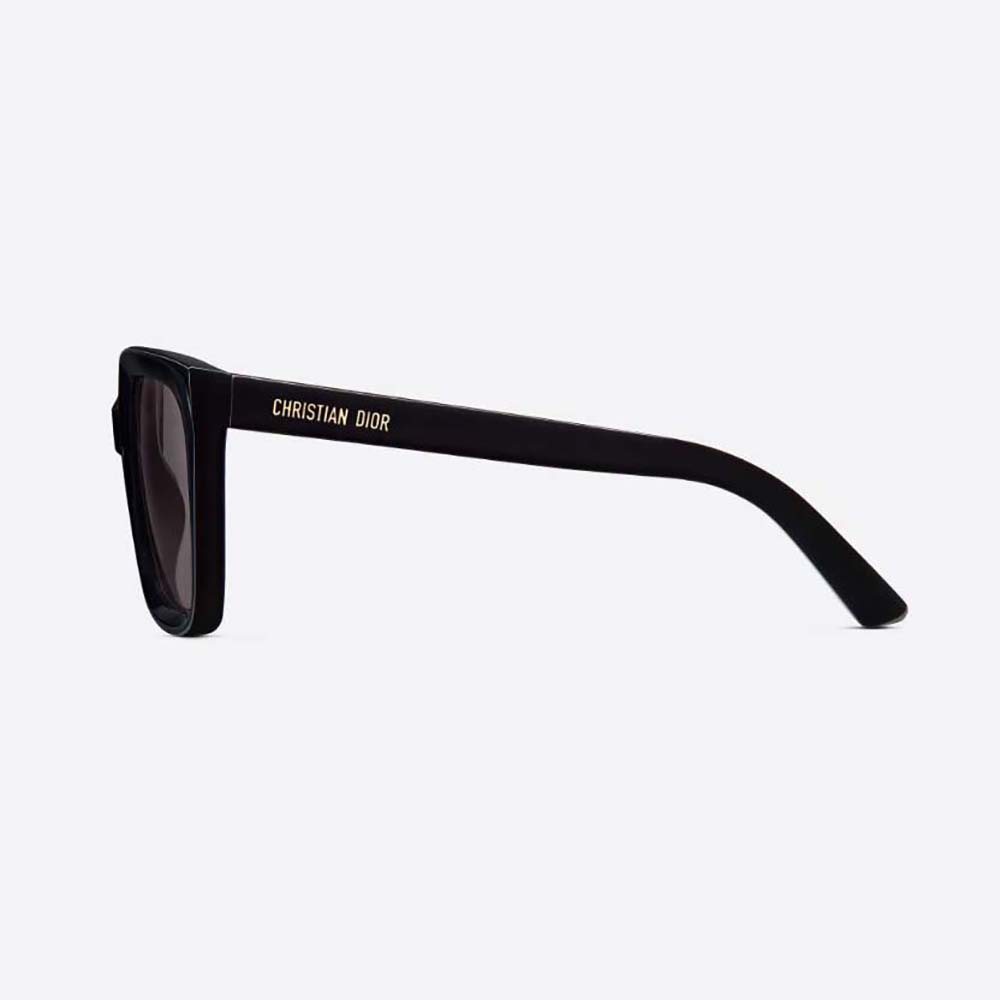Angled detail of black acetate frame on Dior Women DiorMidnight sunglasses