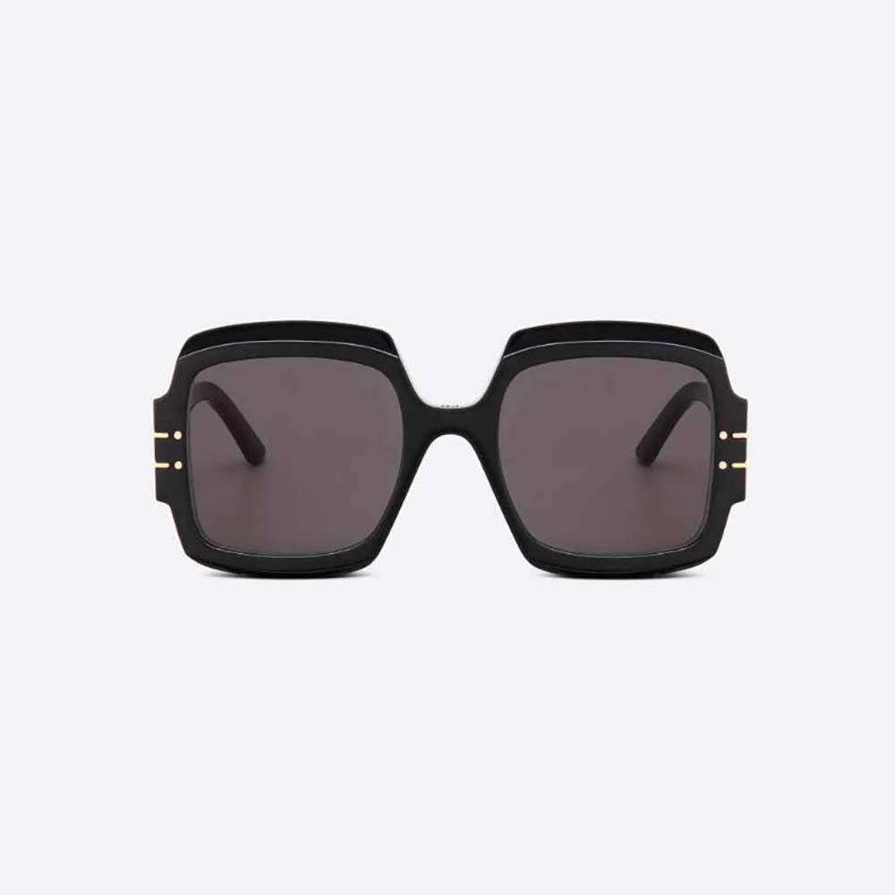 Front view of Dior Women DiorSignature S1U Black Square Sunglasses