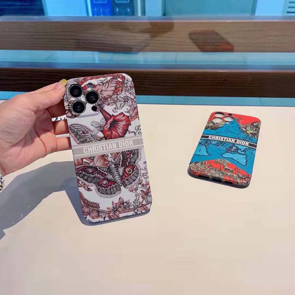 Dior Women Diortravel Cover for Apple iPhone Toile De Jouy Reverse Printed Calfskin - image 4