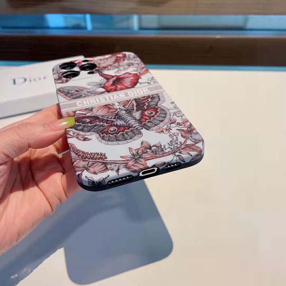 Dior Women Diortravel Cover for Apple iPhone Toile De Jouy Reverse Printed Calfskin - image 6