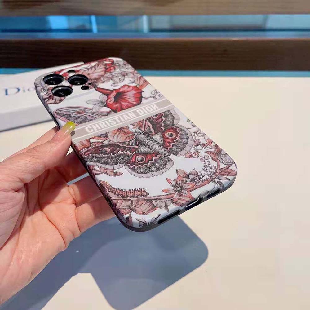 Dior Women Diortravel Cover for Apple iPhone Toile De Jouy Reverse Printed Calfskin - image 5