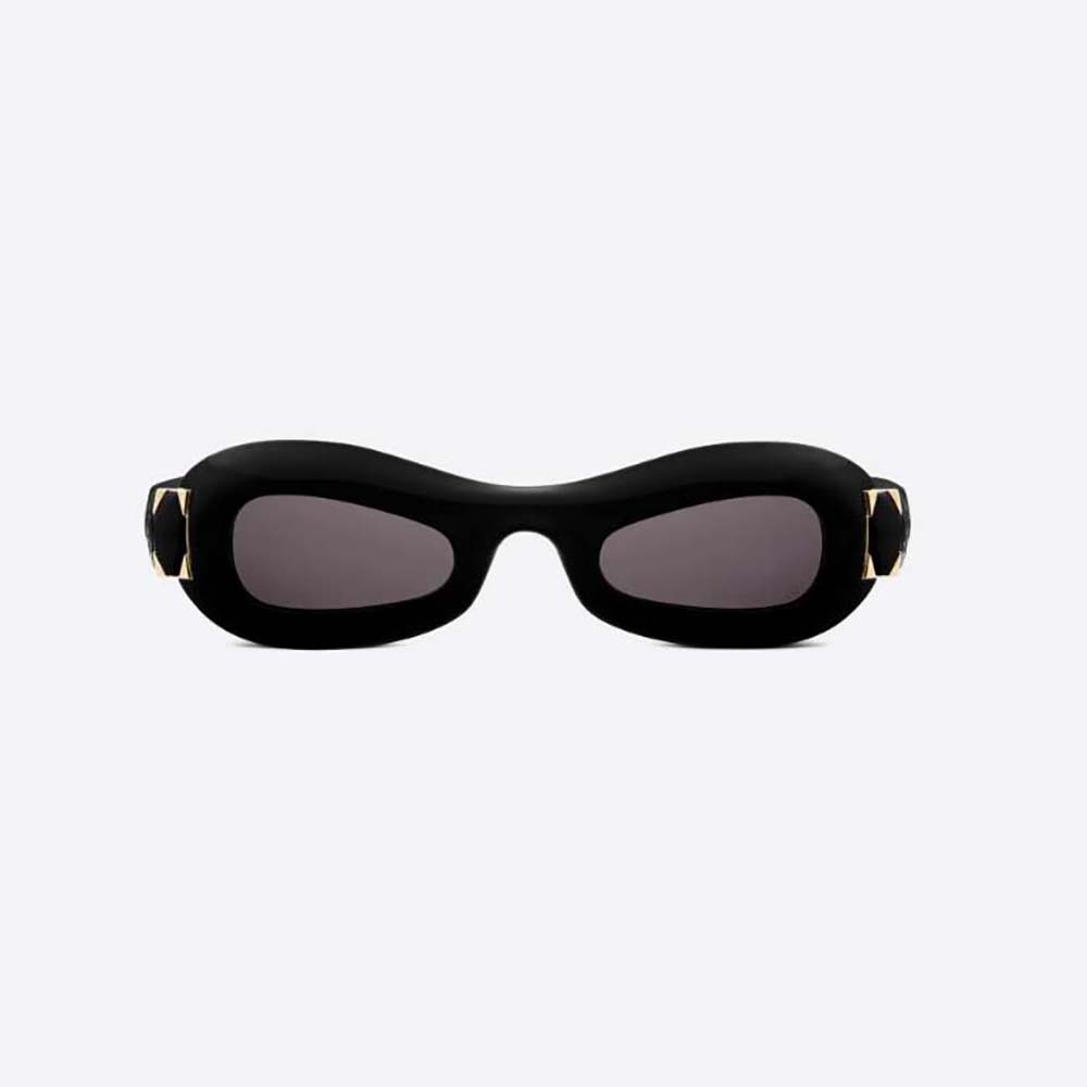 Front view of Dior Women Lady 95.22 Black Rounded Sunglasses