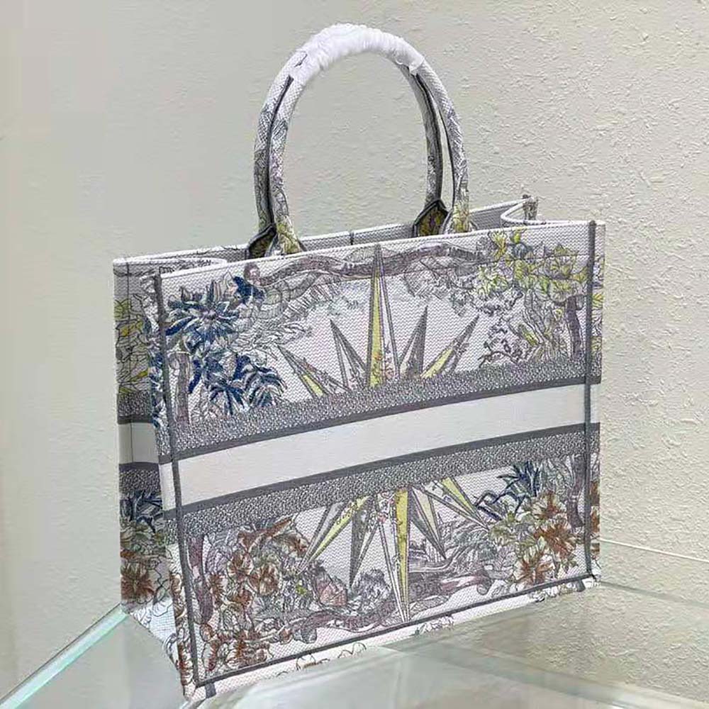 Dior Women Large Dior Book Tote White Multicolor Rêve D’Infini Embroidery - image 5
