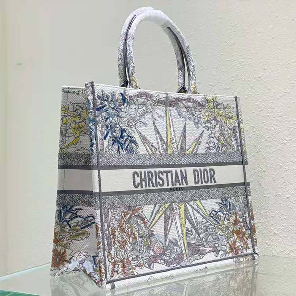 Dior Women Large Dior Book Tote White Multicolor Rêve D’Infini Embroidery - image 4