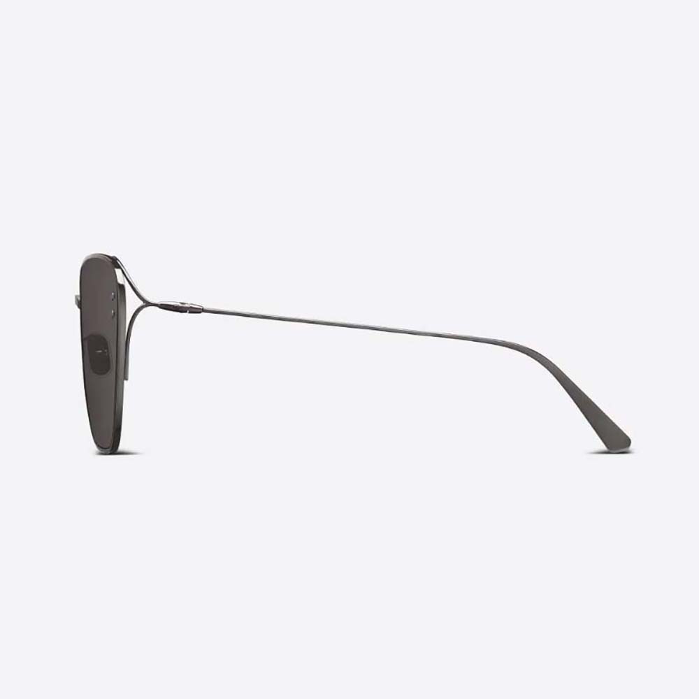 Side angle showing butterfly silhouette of Dior Women MissDior B2U Gray Butterfly Sunglasses