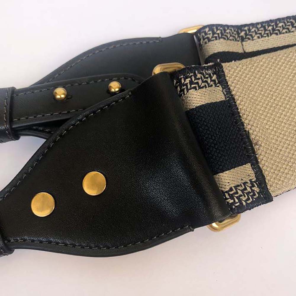 Dior Women Shoulder Strap with Ring Blue ‘CHRISTIAN DIOR PARIS’ Embroidery - image 9