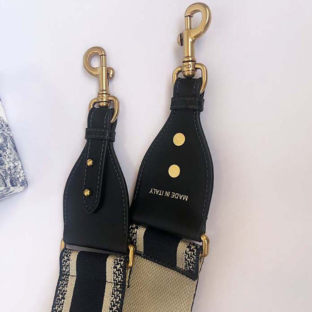 Dior Women Shoulder Strap with Ring Blue ‘CHRISTIAN DIOR PARIS’ Embroidery - image 8