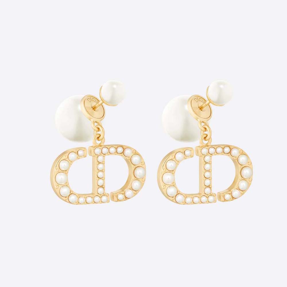Close-up of Dior Women Tribales Earrings gold-finish metal detail