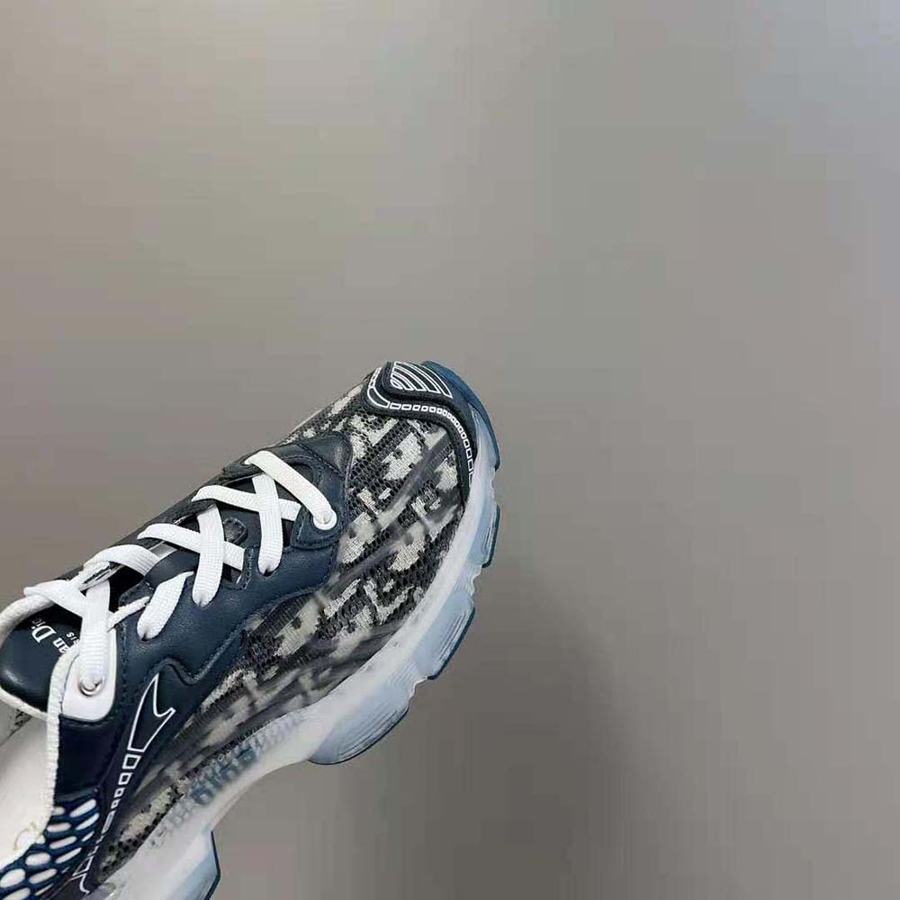 Dior Women Vibe Sneaker Deep Blue Dior Oblique Technical Fabric and Transparent Rubber - image 8