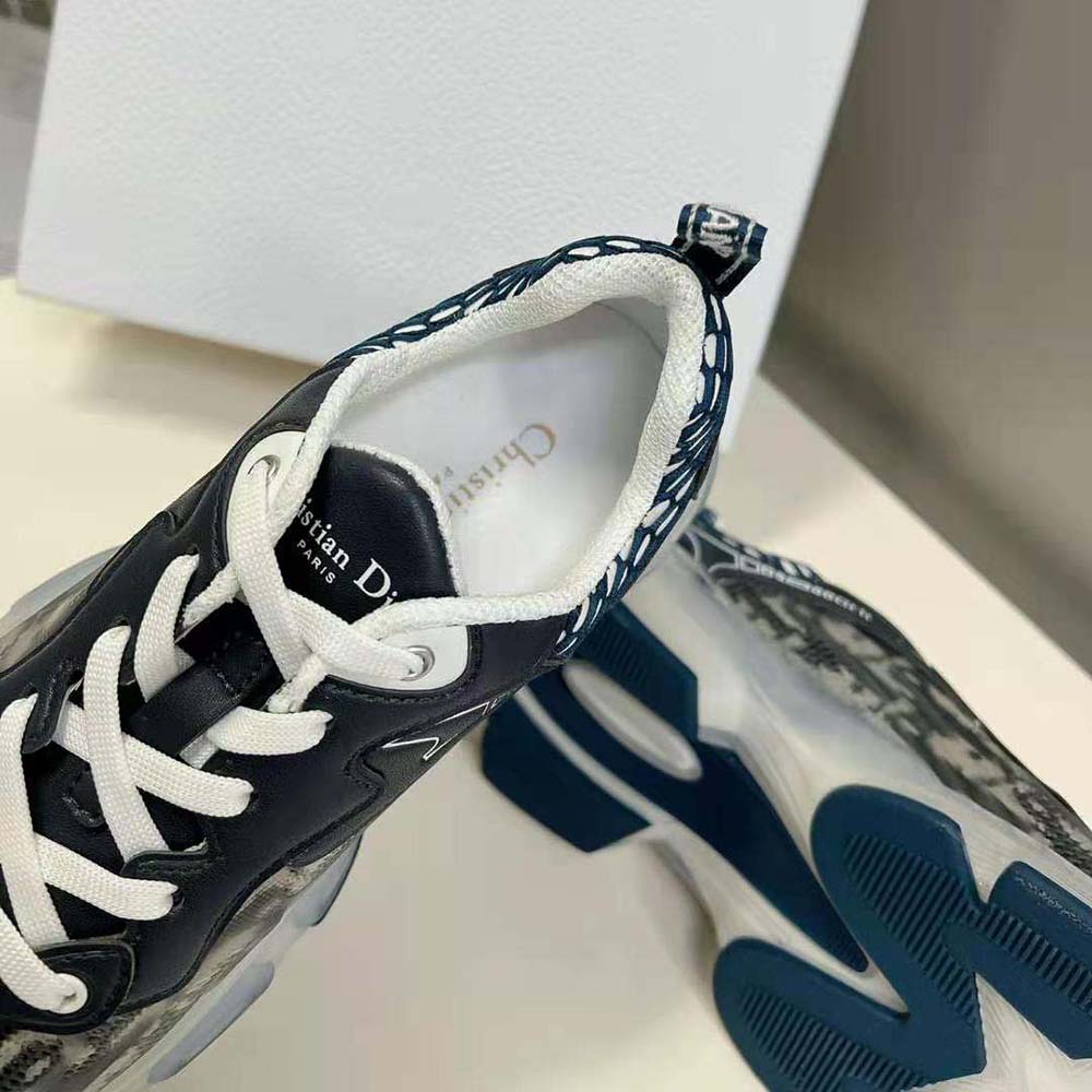 Dior Women Vibe Sneaker Deep Blue Dior Oblique Technical Fabric and Transparent Rubber - image 9