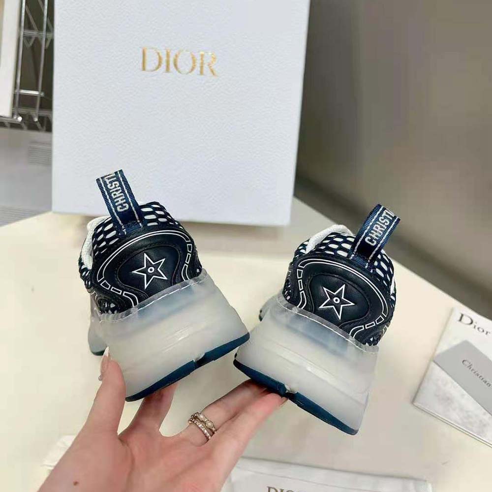 Dior Women Vibe Sneaker Deep Blue Dior Oblique Technical Fabric and Transparent Rubber - image 6