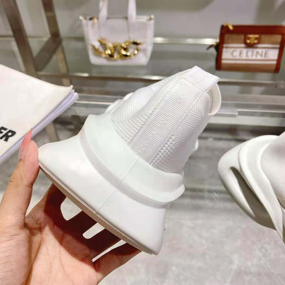 Dolce Gabbana D&G Unisex Stretch Mesh Wave Sneakers-White - image 7