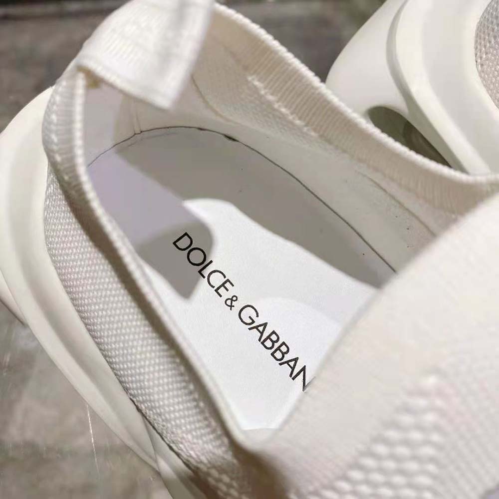 Dolce Gabbana D&G Unisex Stretch Mesh Wave Sneakers-White - image 9