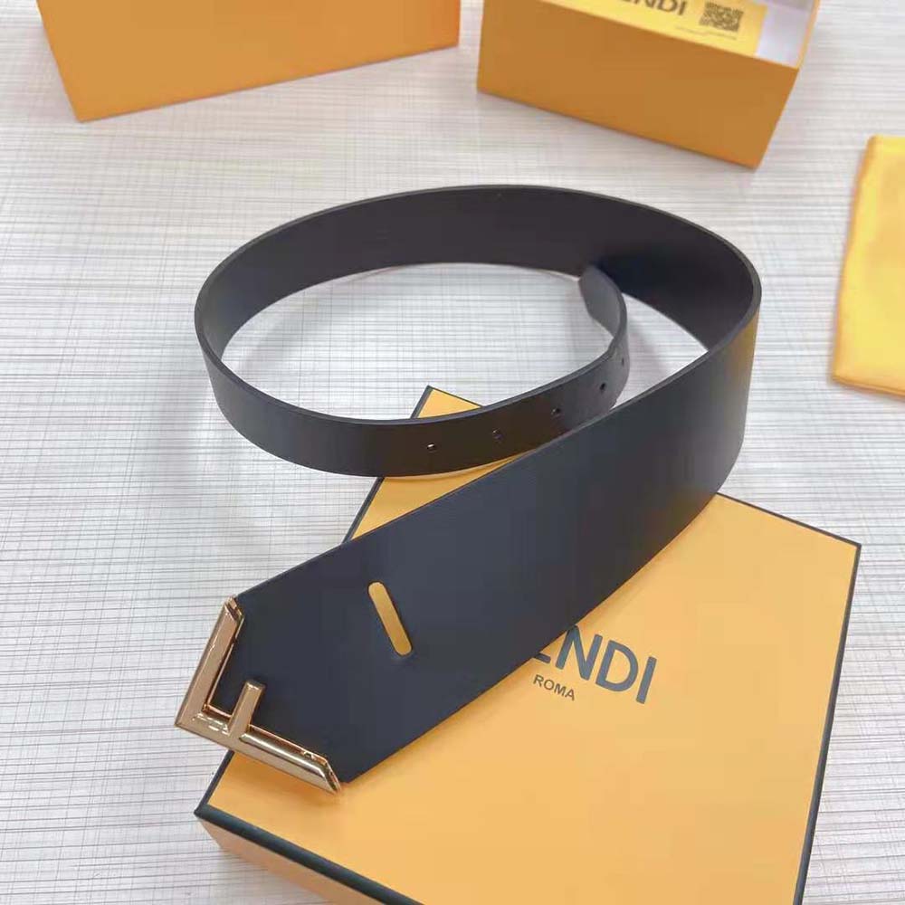 Fendi Women Black Leather Belt - image 6