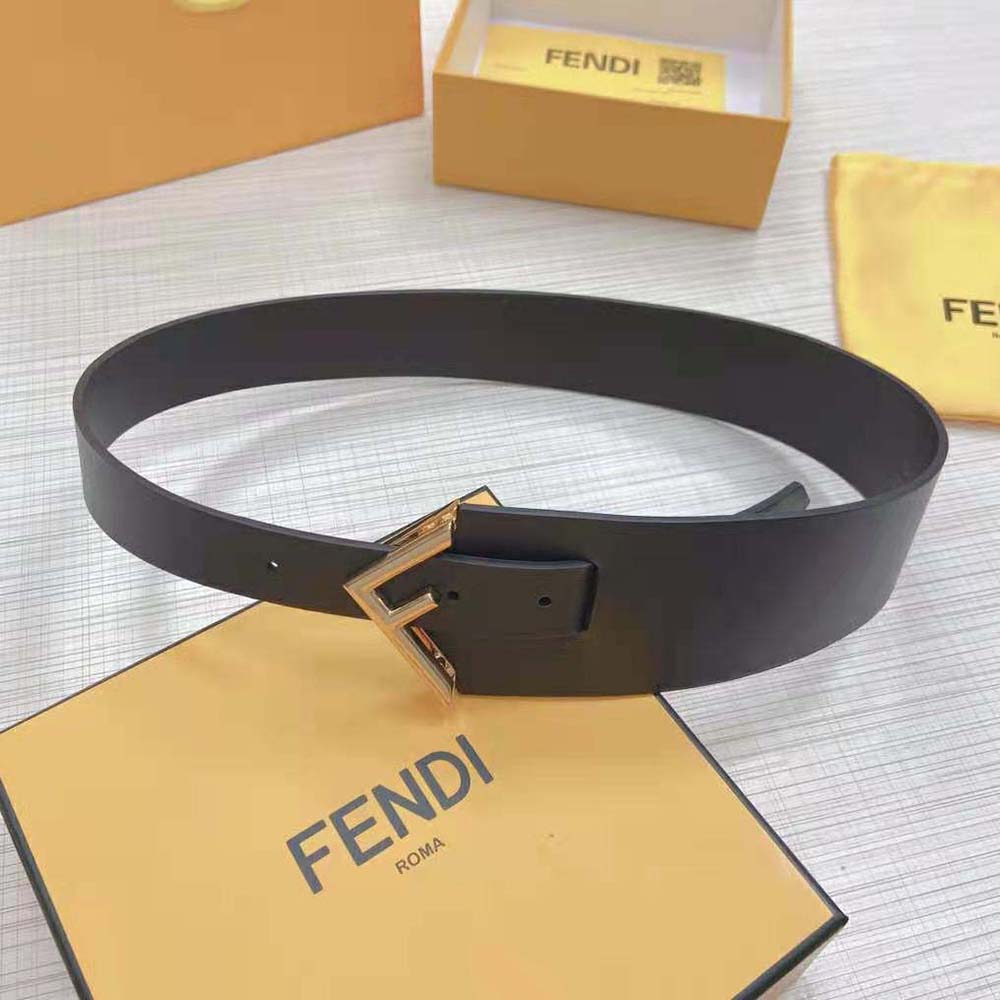 Fendi Women Black Leather Belt - image 4