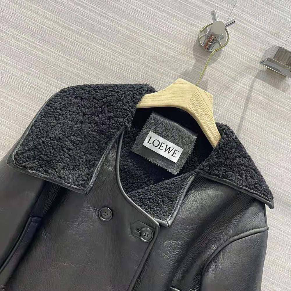Loewe Women Deconstructed Jacket in Shearling-Black - image 7