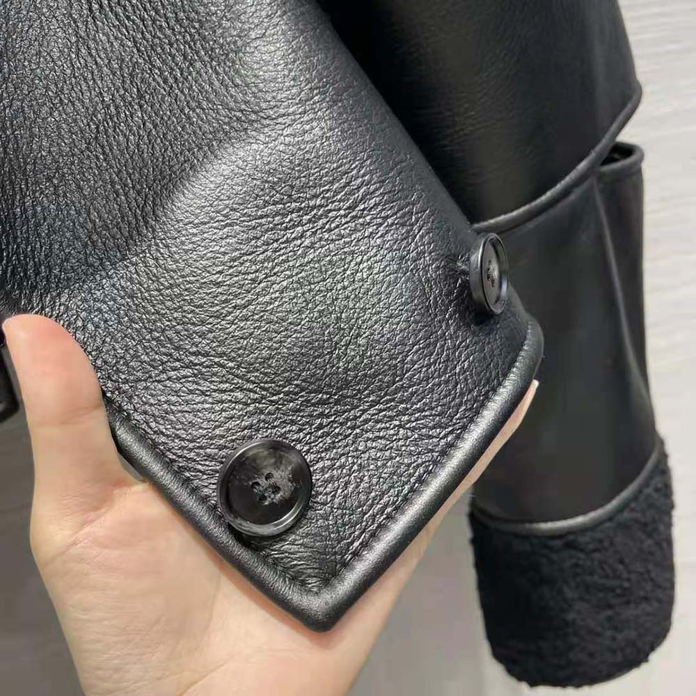 Loewe Women Deconstructed Jacket in Shearling-Black - image 4