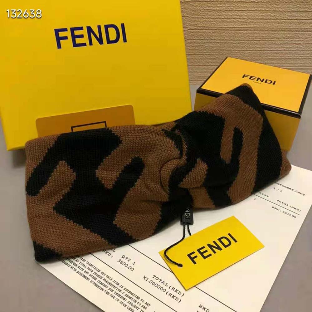 Fendi Women FF Band Multicolor Wool and Viscose Band - image 6