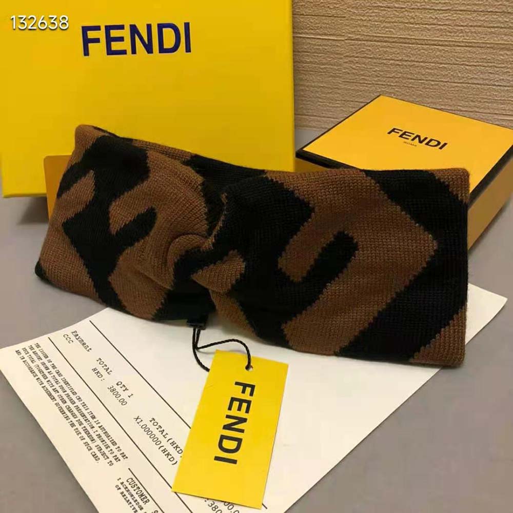 Fendi Women FF Band Multicolor Wool and Viscose Band - image 4