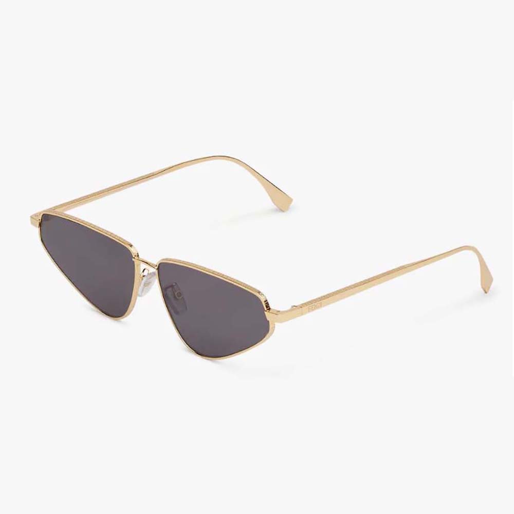 Close-up of gold-tone FF logo hardware on Fendi Women FF Sunglasses
