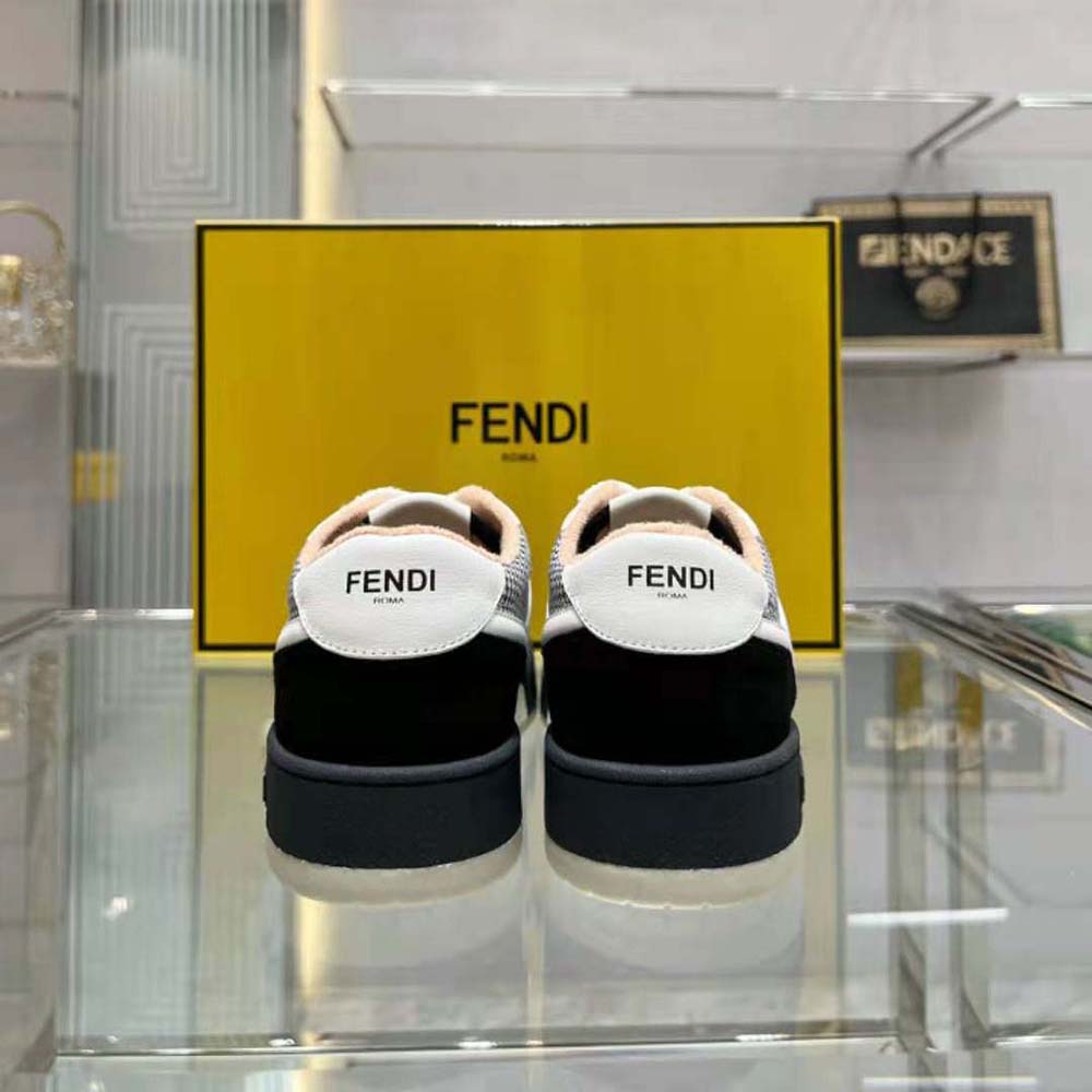 Fendi Women Match Low Tops in Black Suede - image 6