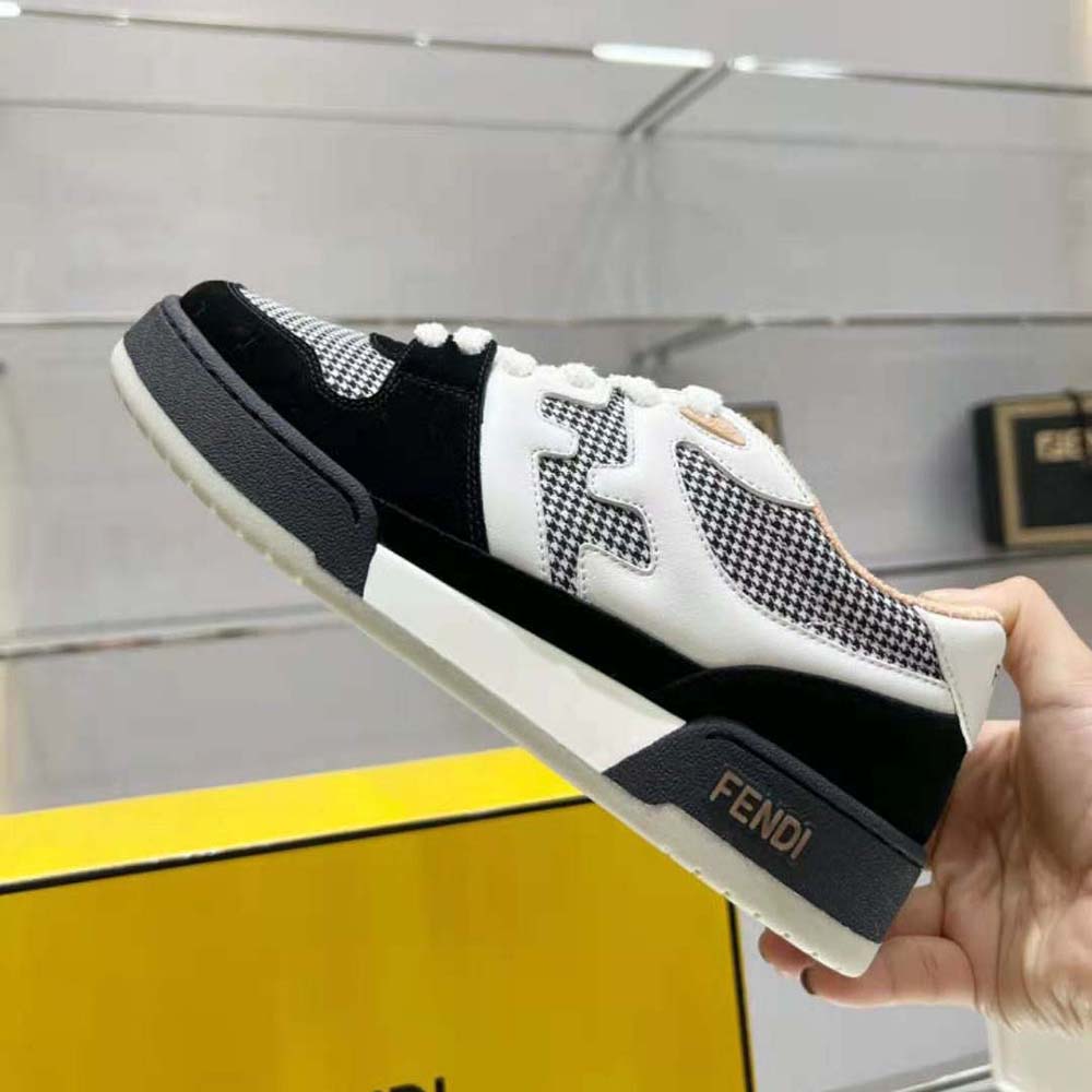Fendi Women Match Low Tops in Black Suede - image 10