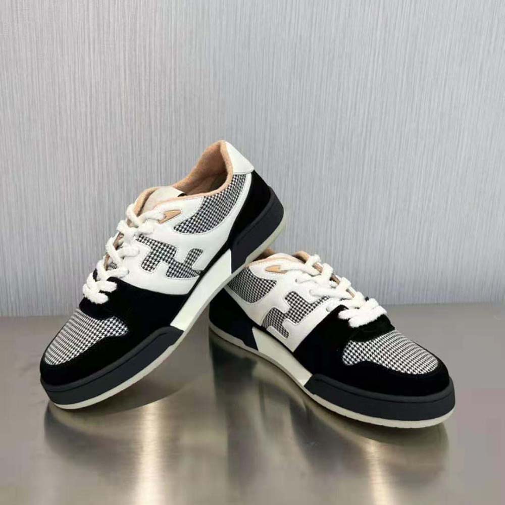 Top view showing lace closure of Fendi Women Match Low Tops sneakers