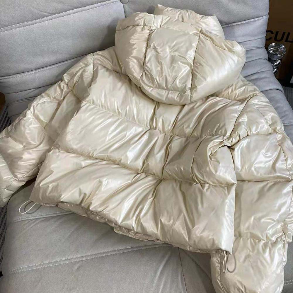 Side profile showing silhouette of Fendi Women Pearl Nylon Down Jacket