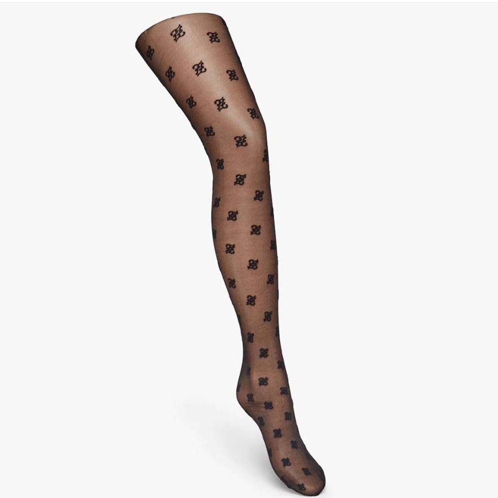 Fendi Women Tights Black Nylon Pantyhose