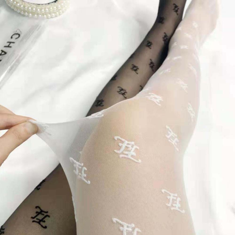 Side angle highlighting silhouette of Fendi Women Tights Pink Nylon Pantyhose
