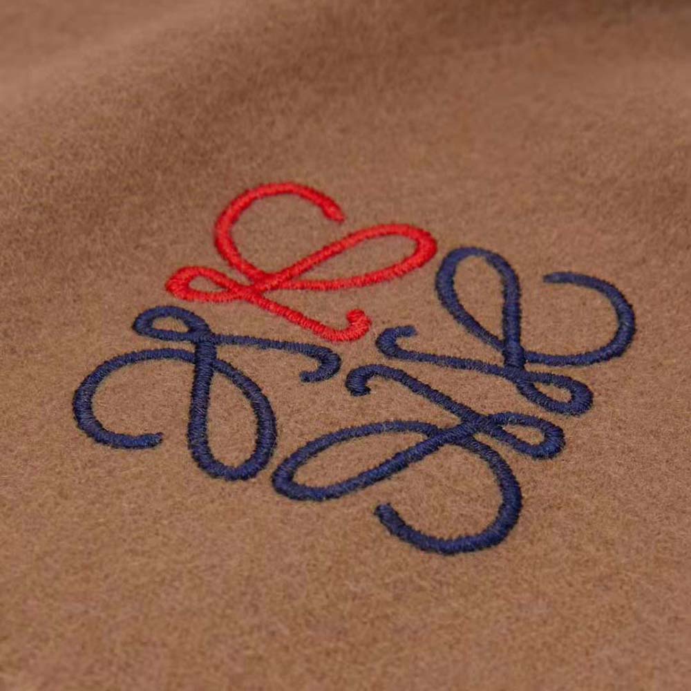 Loewe Women Anagram Scarf in Cashmere-Brown - image 7