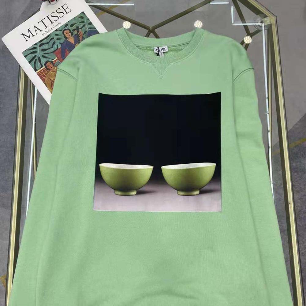 Close-up of ceramic print detail on Loewe Women Ceramic Print Sweatshirt