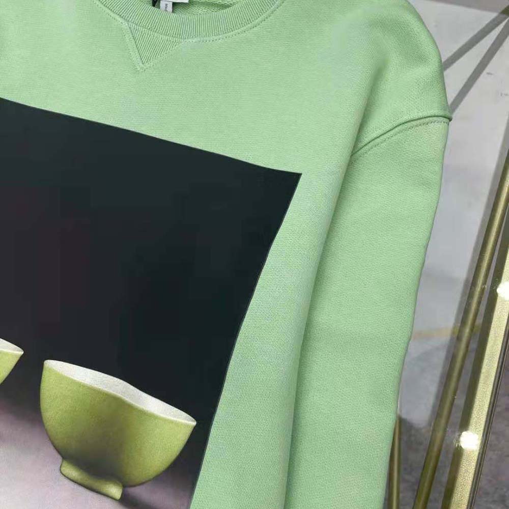 Loewe Women Ceramic Print Sweatshirt in Cotton-Lime - image 6