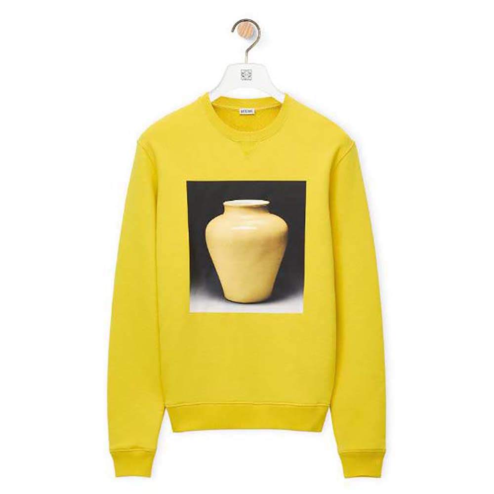 Loewe Women Ceramic Print Sweatshirt in Cotton-Yellow