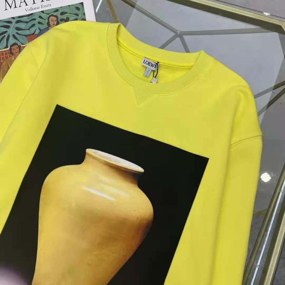 Loewe Women Ceramic Print Sweatshirt in Cotton-Yellow - image 4