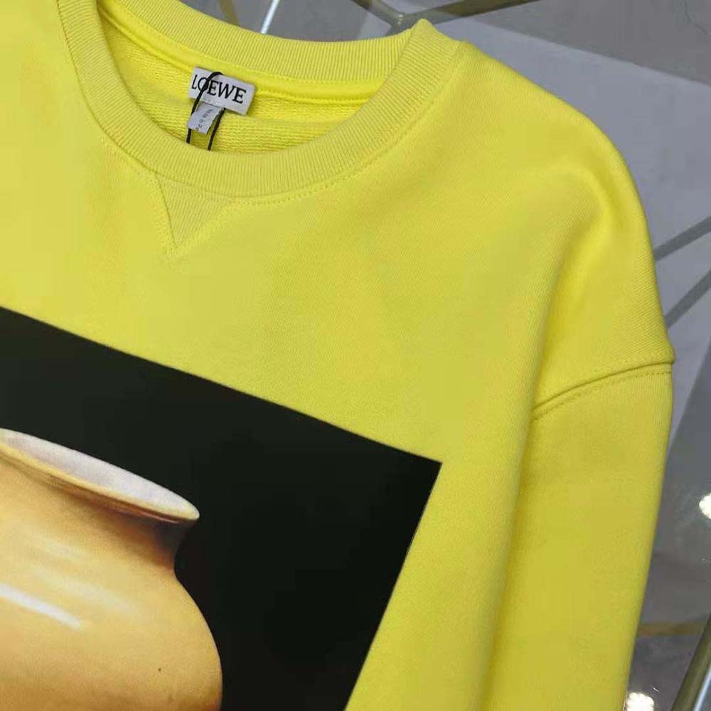 Loewe Women Ceramic Print Sweatshirt in Cotton-Yellow - image 5