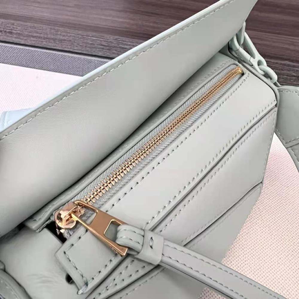 Loewe Women Mini Puzzle Bag in Satin Calfskin-Blue - image 6