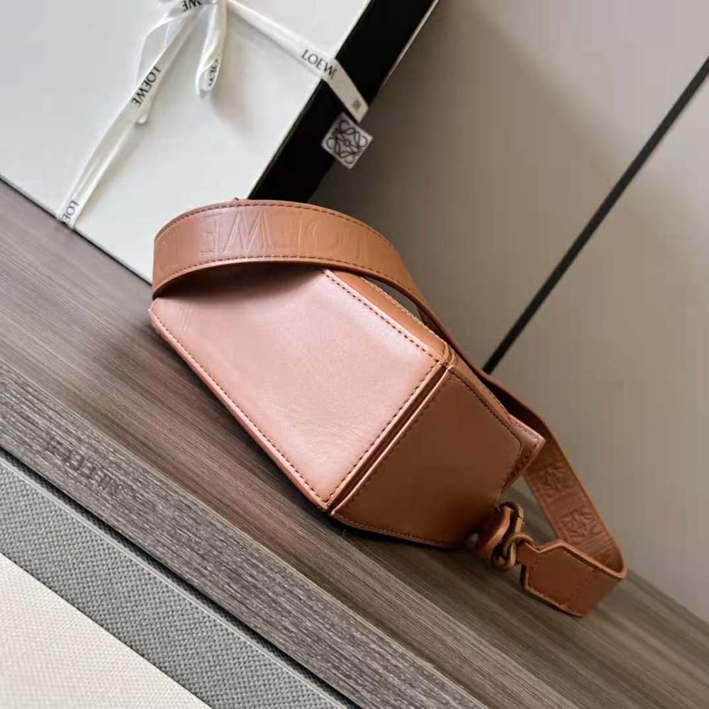 Loewe Women Mini Puzzle Bag in Satin Calfskin-Brown - image 5