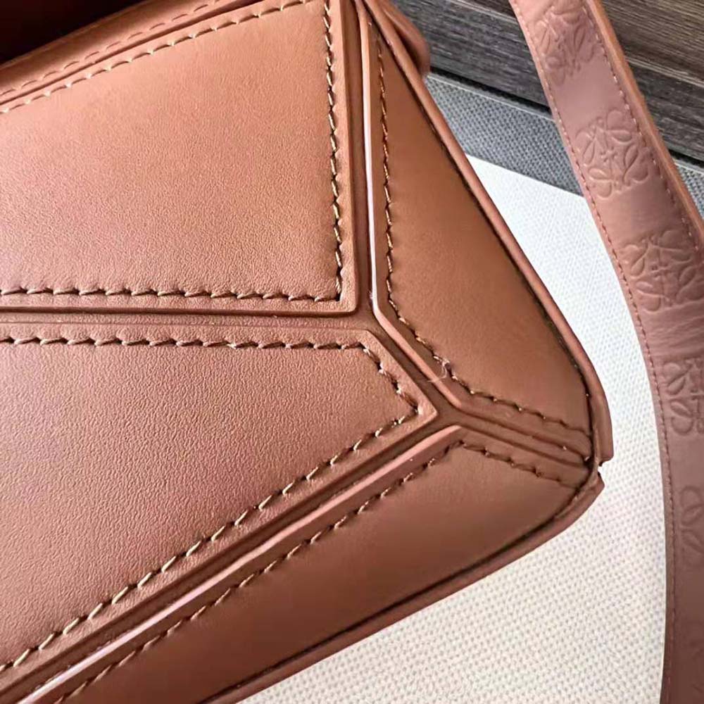 Loewe Women Mini Puzzle Bag in Satin Calfskin-Brown - image 7