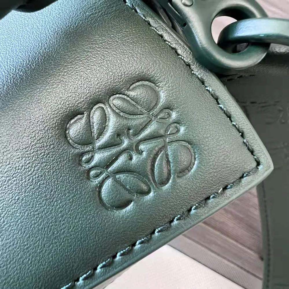 Loewe Women Mini Puzzle Bag in Satin Calfskin-Green - image 8
