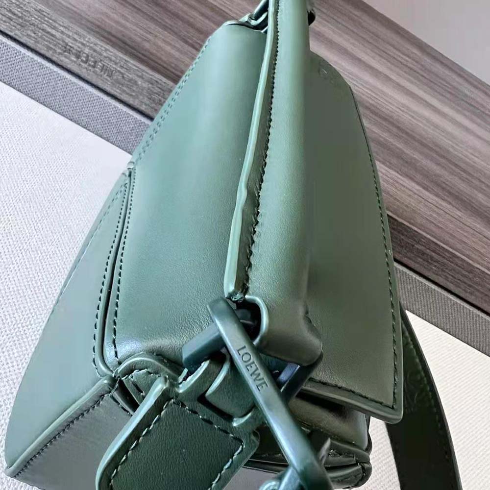Loewe Women Mini Puzzle Bag in Satin Calfskin-Green - image 6