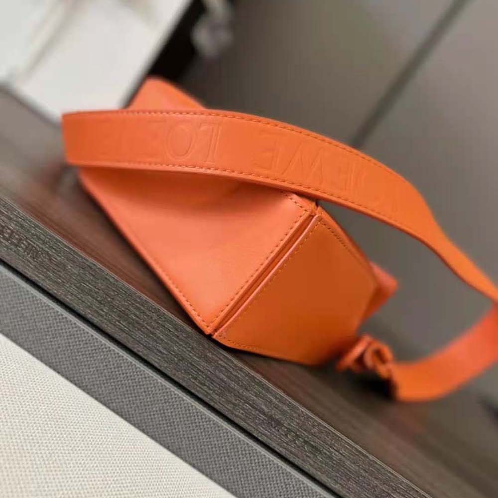 Loewe Women Mini Puzzle Bag in Satin Calfskin-Orange - image 5