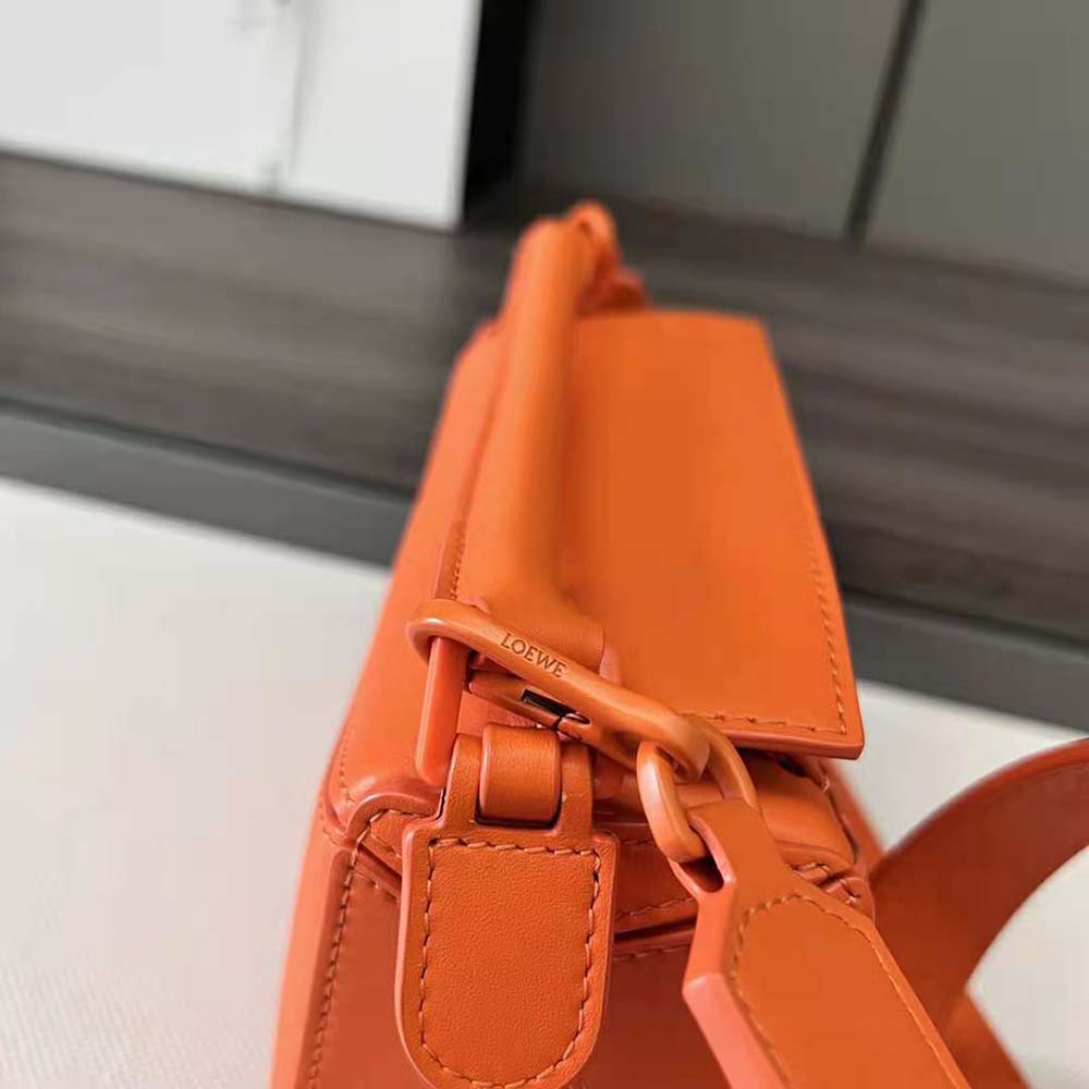 Loewe Women Mini Puzzle Bag in Satin Calfskin-Orange - image 8