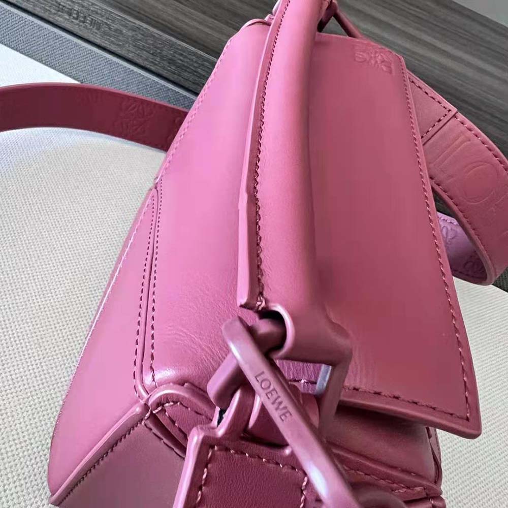 Loewe Women Mini Puzzle Bag in Satin Calfskin-Pink - image 7