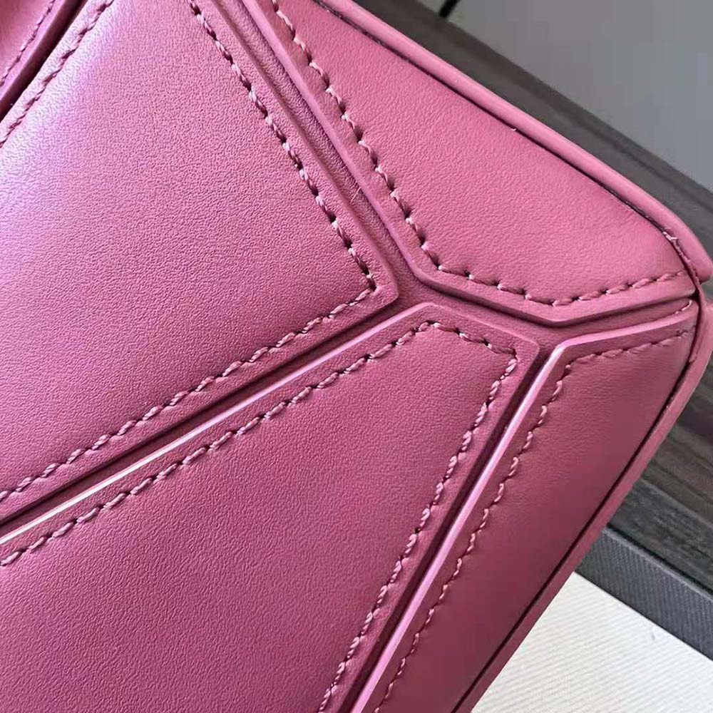 Loewe Women Mini Puzzle Bag in Satin Calfskin-Pink - image 8