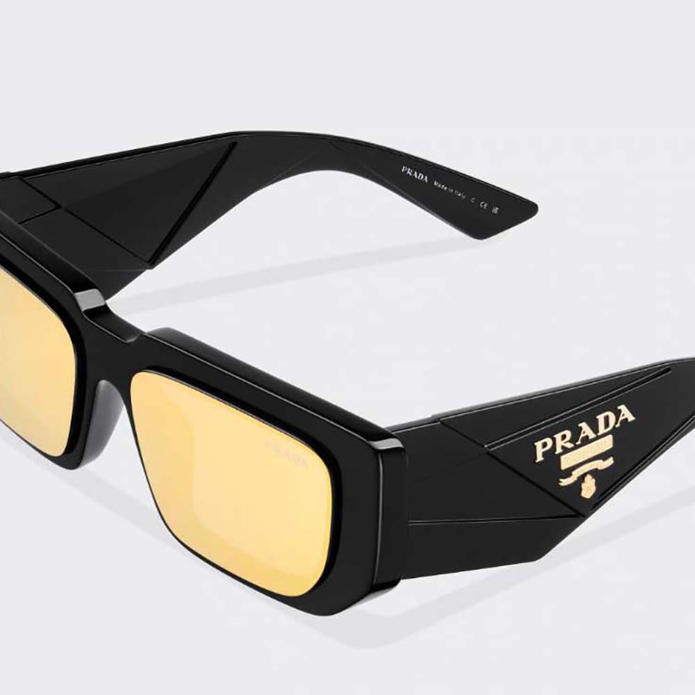 Prada Women Symbole Sunglasses with Traditional Prada Triangle Logo-Black - image 4