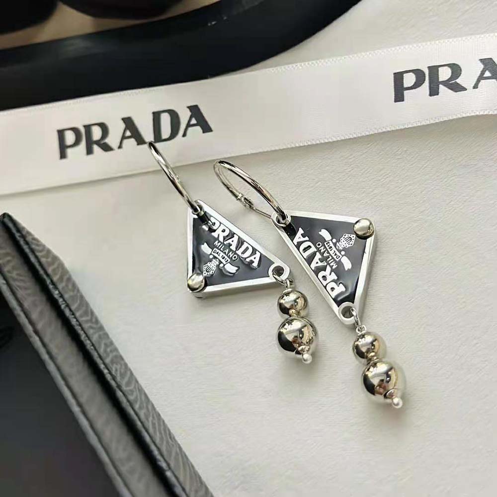 Prada Women Ball Smalto Jewels Pendant Earrings - image 6