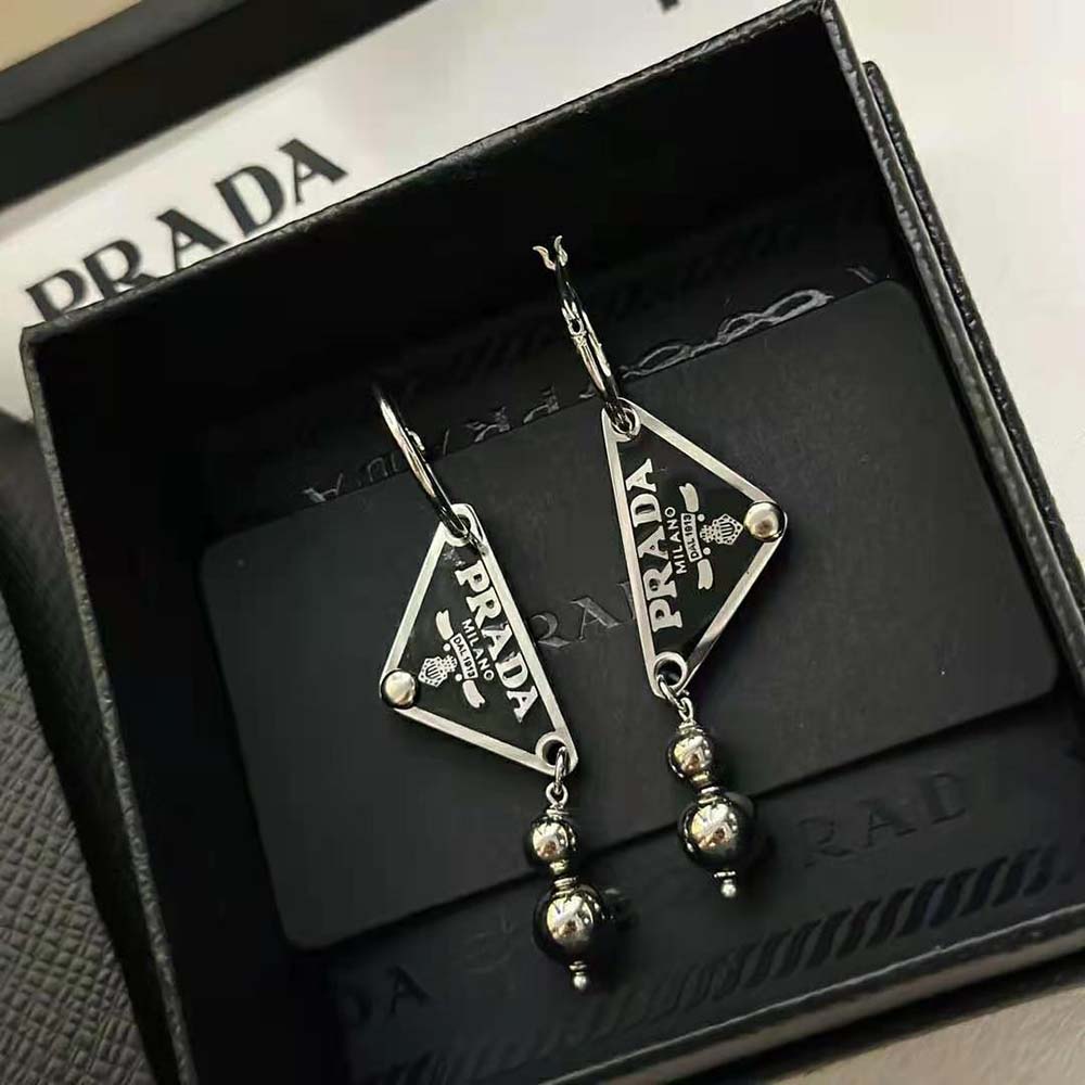 Prada Women Ball Smalto Jewels Pendant Earrings - image 4