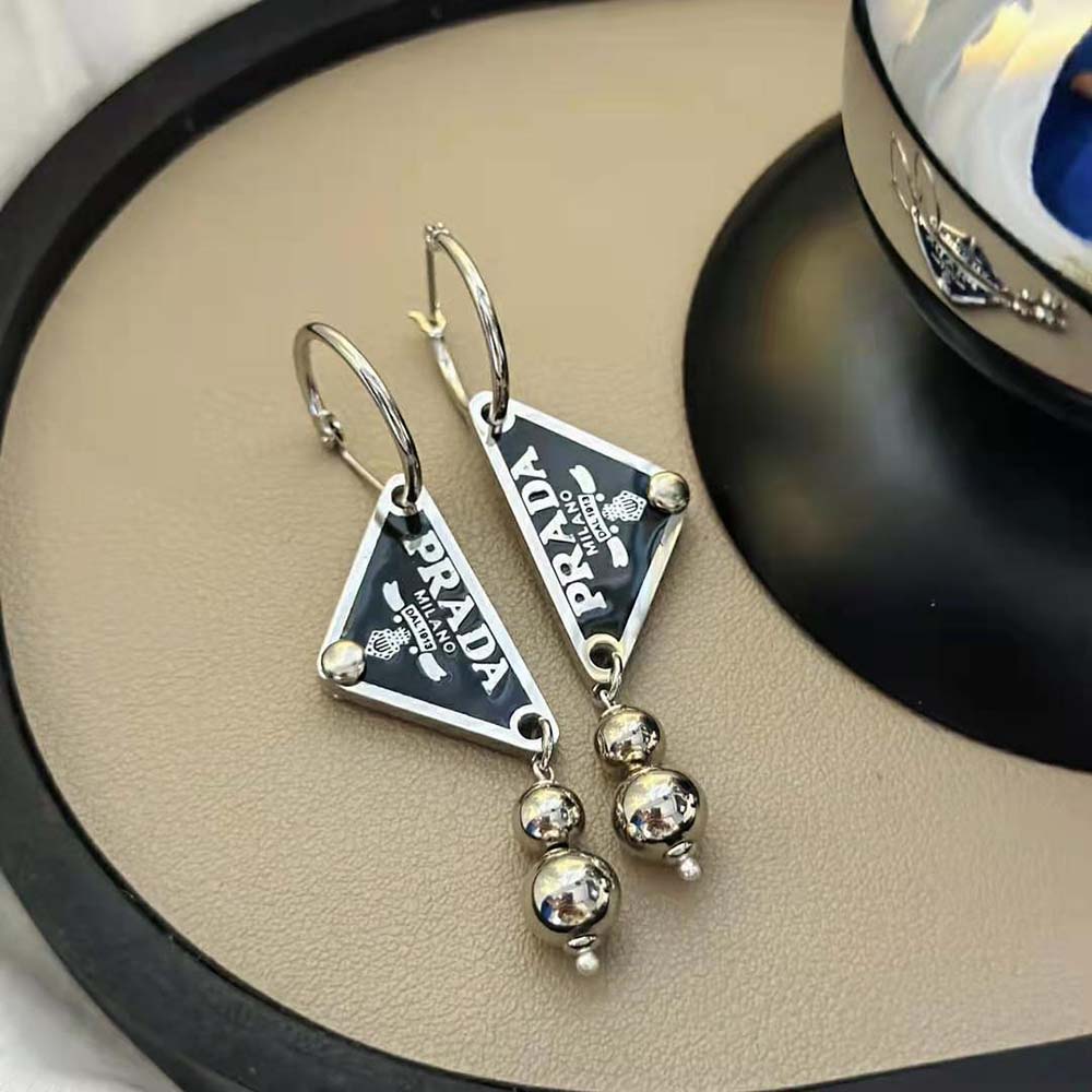 Prada Women Ball Smalto Jewels Pendant Earrings - image 5