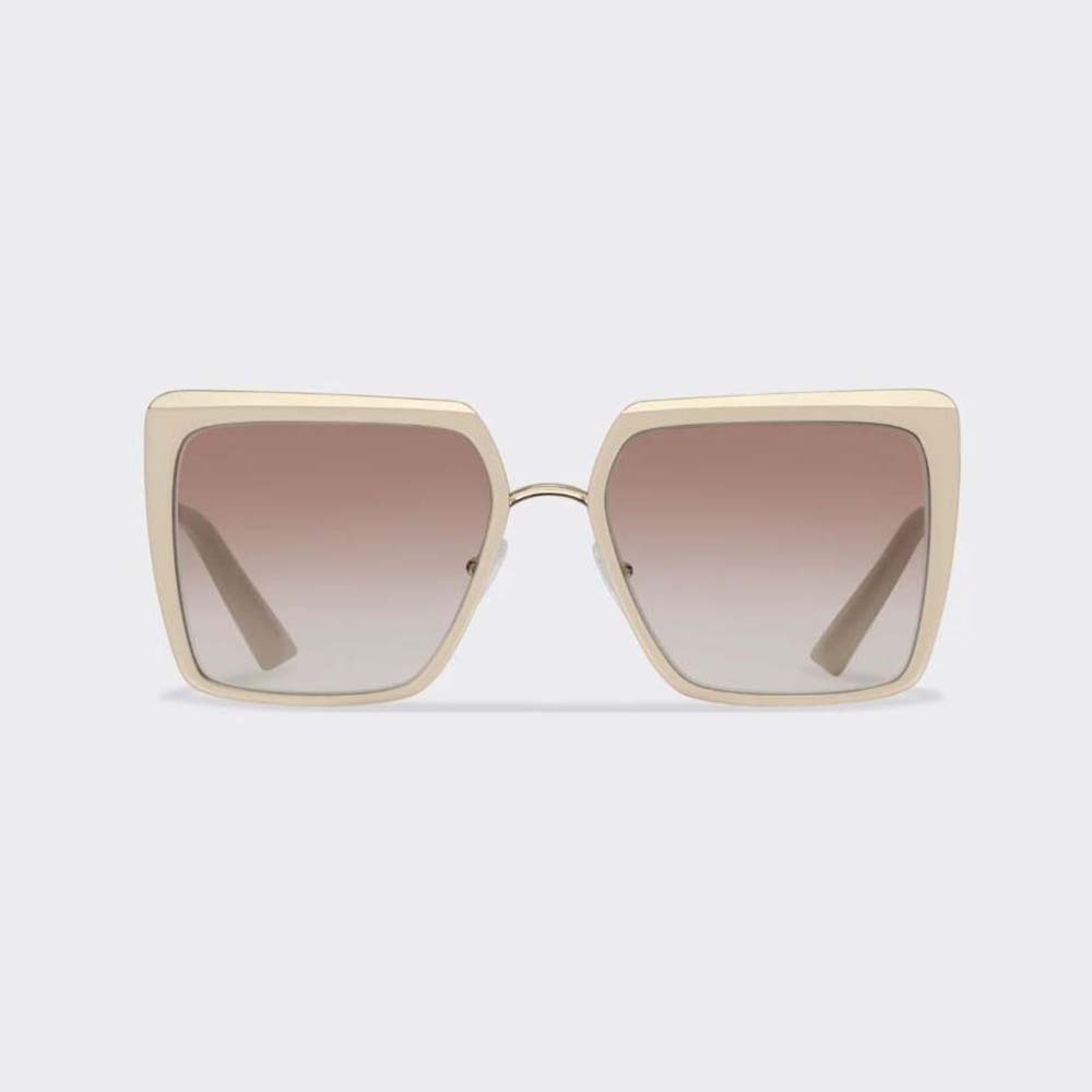 Front view of Prada Women Cinéma Sunglasses in sophisticated pink